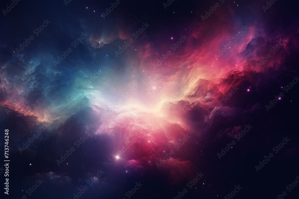 Abstract nebula background. Generative AI