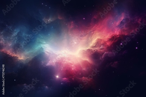 Abstract nebula background. Generative AI