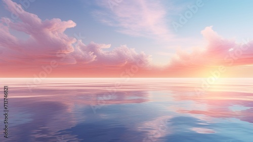 a visually calming and enchanting background reminiscent of a soft sunset over a calm ocean, radiating a sense of peace and relaxation.