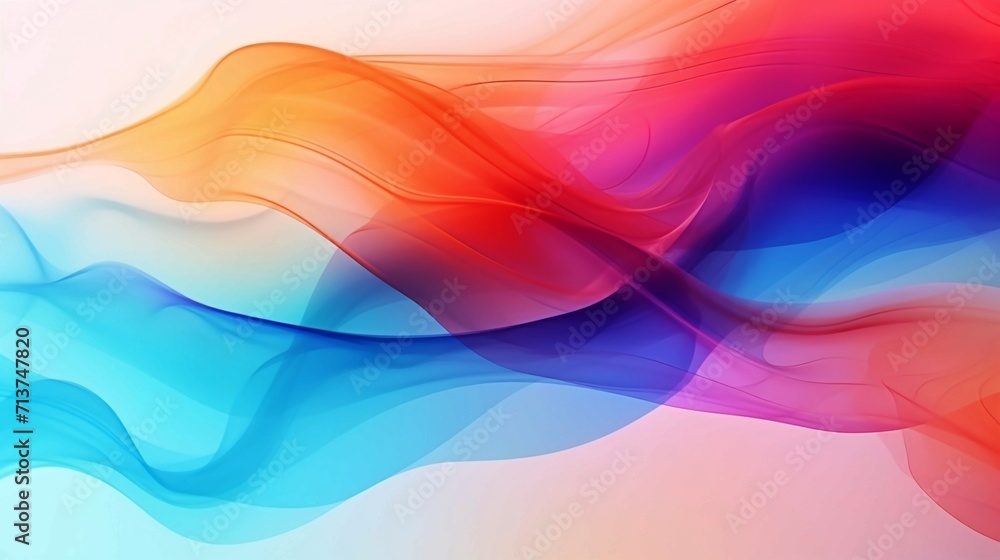 abstract background with smooth. Holographic and iridescent waves with fluid curves. Generative AI abstract background with smooth. Holographic and iridescent waves with fluid curves. Generative AI