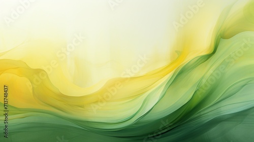 the dynamic interplay of radiant yellow and calming green tones, beautifully merged in fluid patterns, creating a mesmerizing and visually captivating background that exudes energy and serenity. © Khan