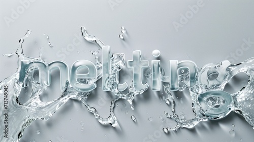 the creative and dynamic aspect of a melting text effect. photo