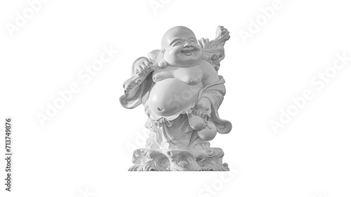 Bodhisatva Maitreya 3d Render, 3d Illustration in white background photo