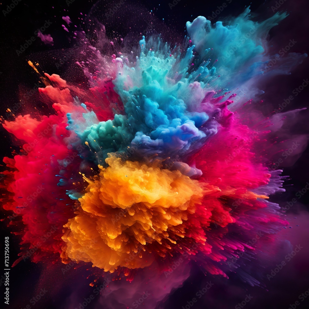 Colored Powder Explosion Multi-Color