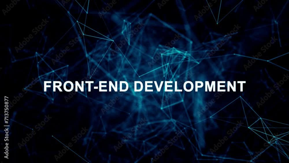 Animated futuristic texts about Web Development, web design and front-end development services
