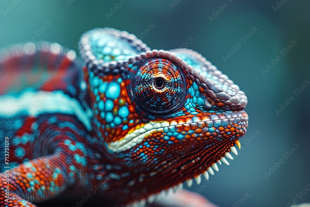 Chameleon on flower. Beautiful extreme close-up. Chameleon on flower. Beautiful extreme close-up.