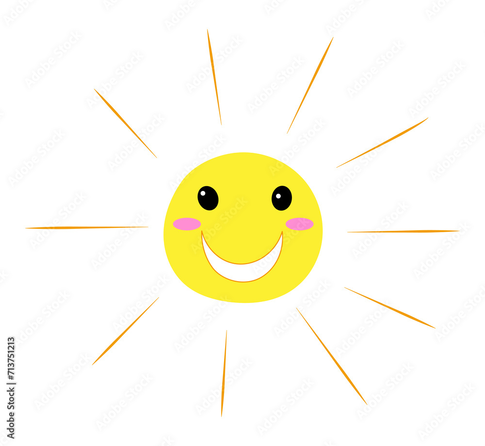Funny drawing of the sun isolated on a white background. Flat, cartoon style. Editable stroke. Solar icon. Sunshine sign. Vector illustration. Funny drawing of the sun isolated on a white background. Flat, cartoon style. Editable stroke. Solar icon. Sunshine sign. Vector illustration.