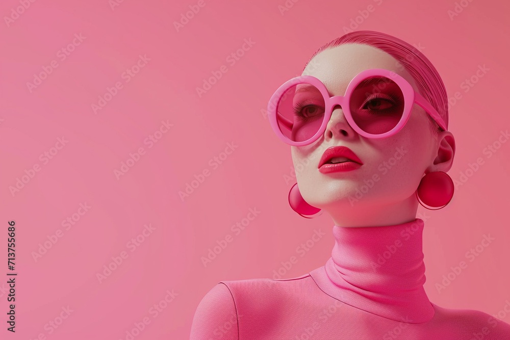 3D portrait of a high fashion woman 3D portrait of a high fashion woman