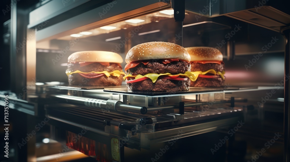 _burger_tape_in_the_food_industry_products_ready_for serve generative ai images _burger_tape_in_the_food_industry_products_ready_for serve generative ai images