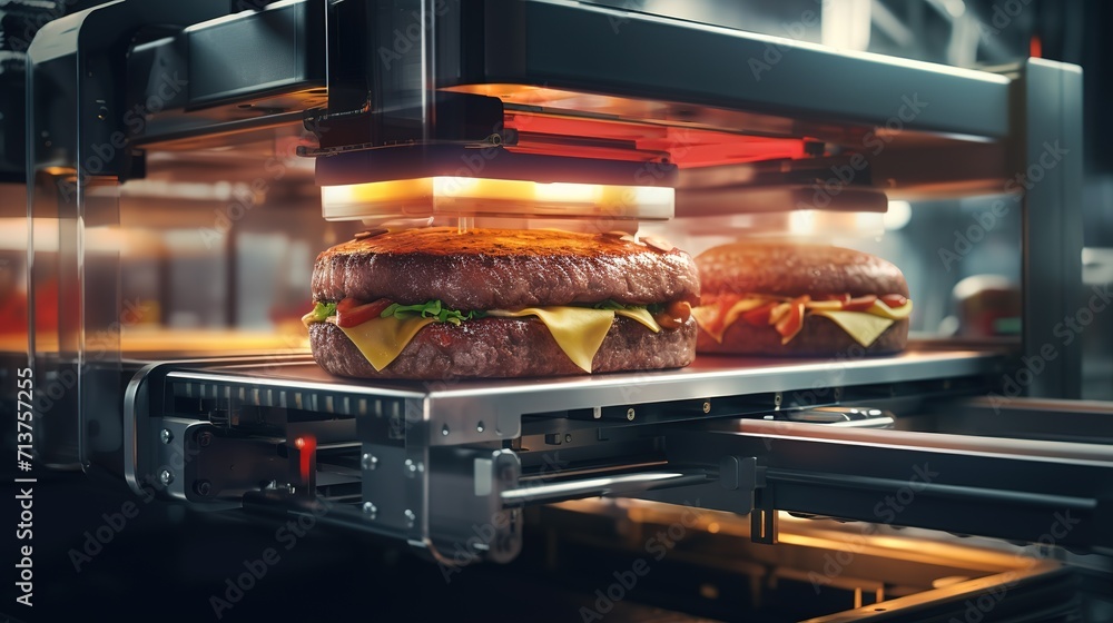 _burger_tape_in_the_food_industry_products_ready_for serve generative ai images _burger_tape_in_the_food_industry_products_ready_for serve generative ai images