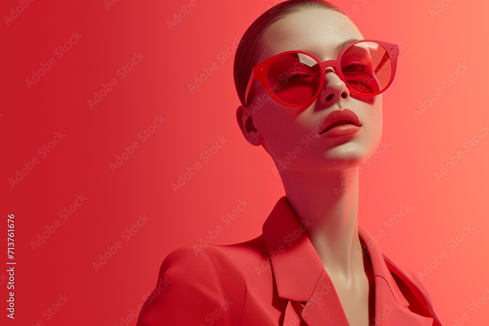 3D portrait of a high fashion woman 3D portrait of a high fashion woman