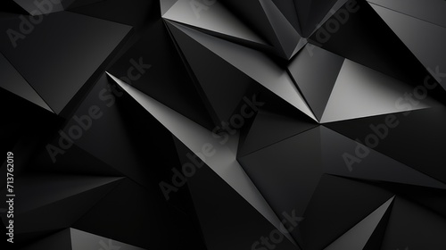 sleek black and white abstract polygonal surface texture. perfect for luxurious branding and creative projects photo