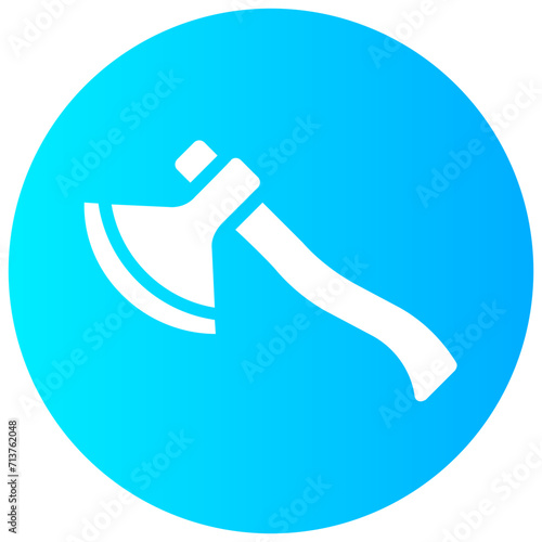 axe round solid vector icon