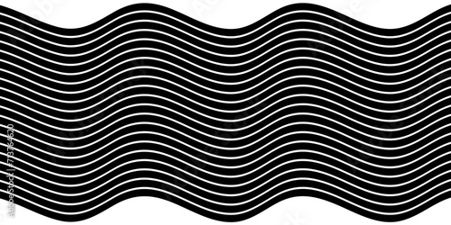 Abstract wavy background. Black on white abstract perspective line stripes with 3d dimensional effect isolated on white. Abstract wave element for design. abstract line background. vector illustration
