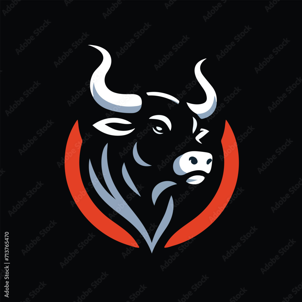 Elegance drawing art buffalo cow ox bull head logo design inspiration Elegance drawing art buffalo cow ox bull head logo design inspiration