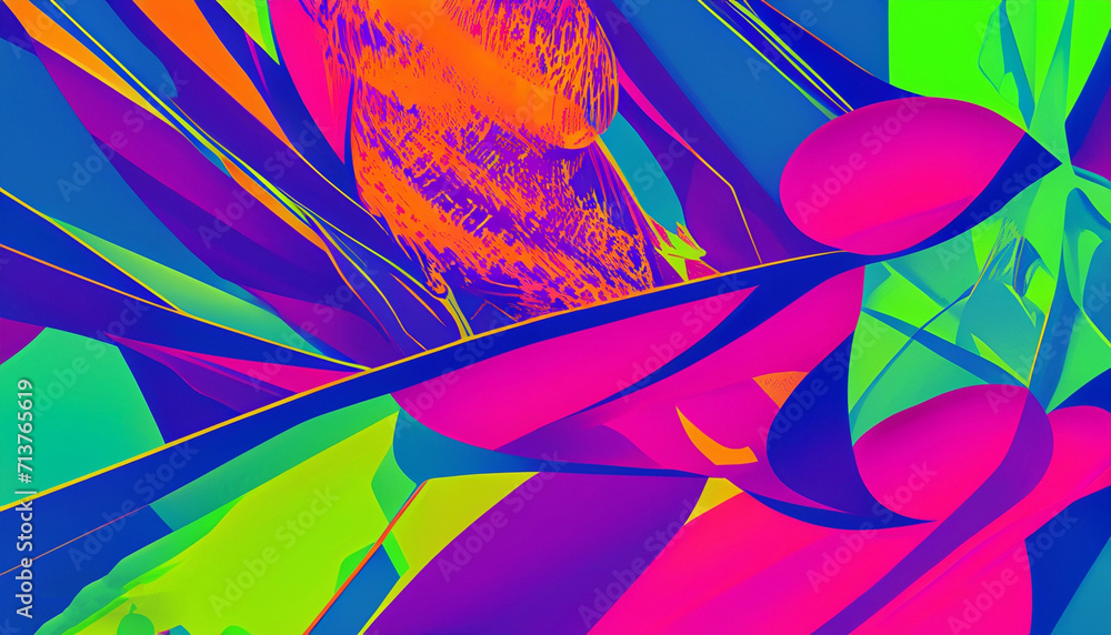 Fototapeta premium Colorful background with abstract shapes
