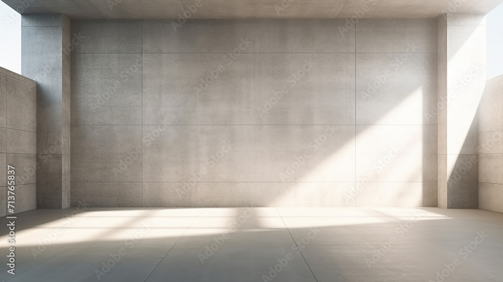 abstract of concrete interior space with sunlight 3D render abstract of concrete interior space with sunlight 3D render