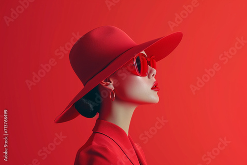 3D portrait of a high fashion woman 