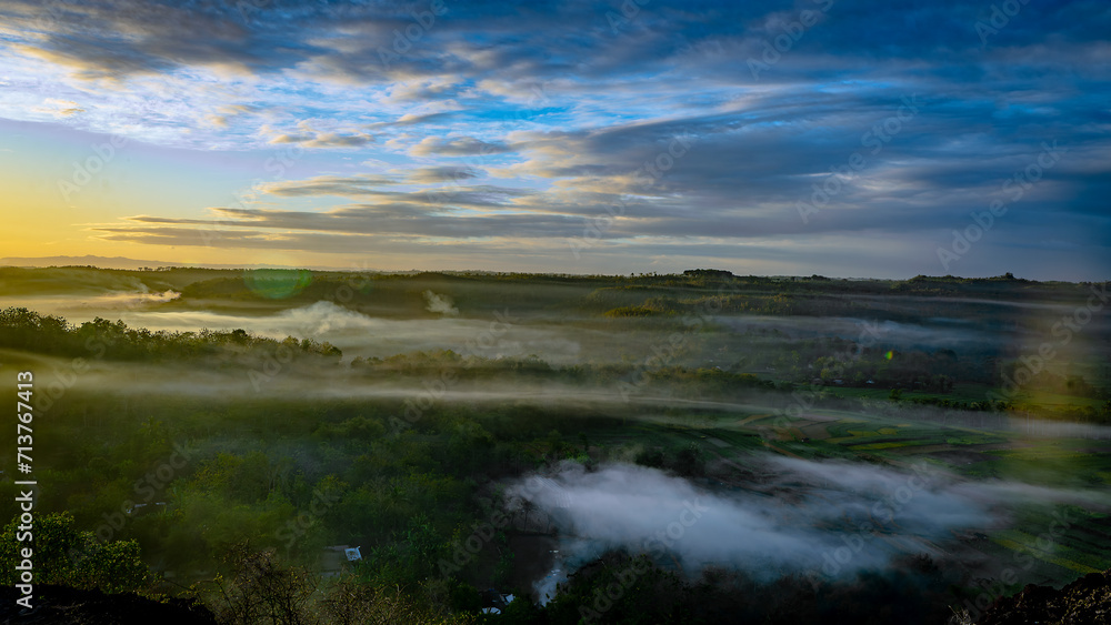 morning atmosphere on the hill