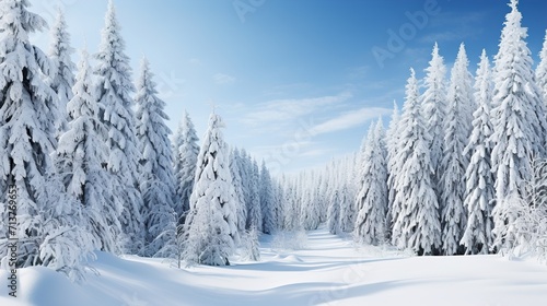 snow covered trees © Saad
