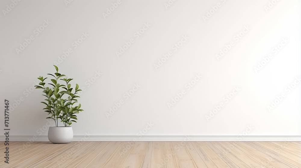 view of white empty room and wood laminate floor frame view of white empty room and wood laminate floor frame