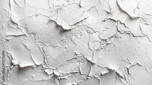 Background and texture of White clay plaster-coated wall, Generative AI.