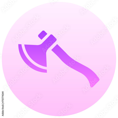 axe round gradient vector icon
