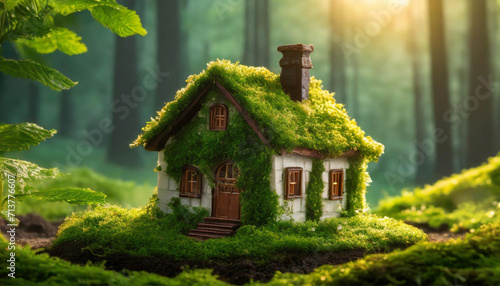 miniature house with a green concept