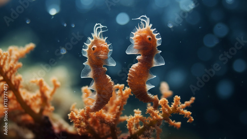 seahorse in the coral reef