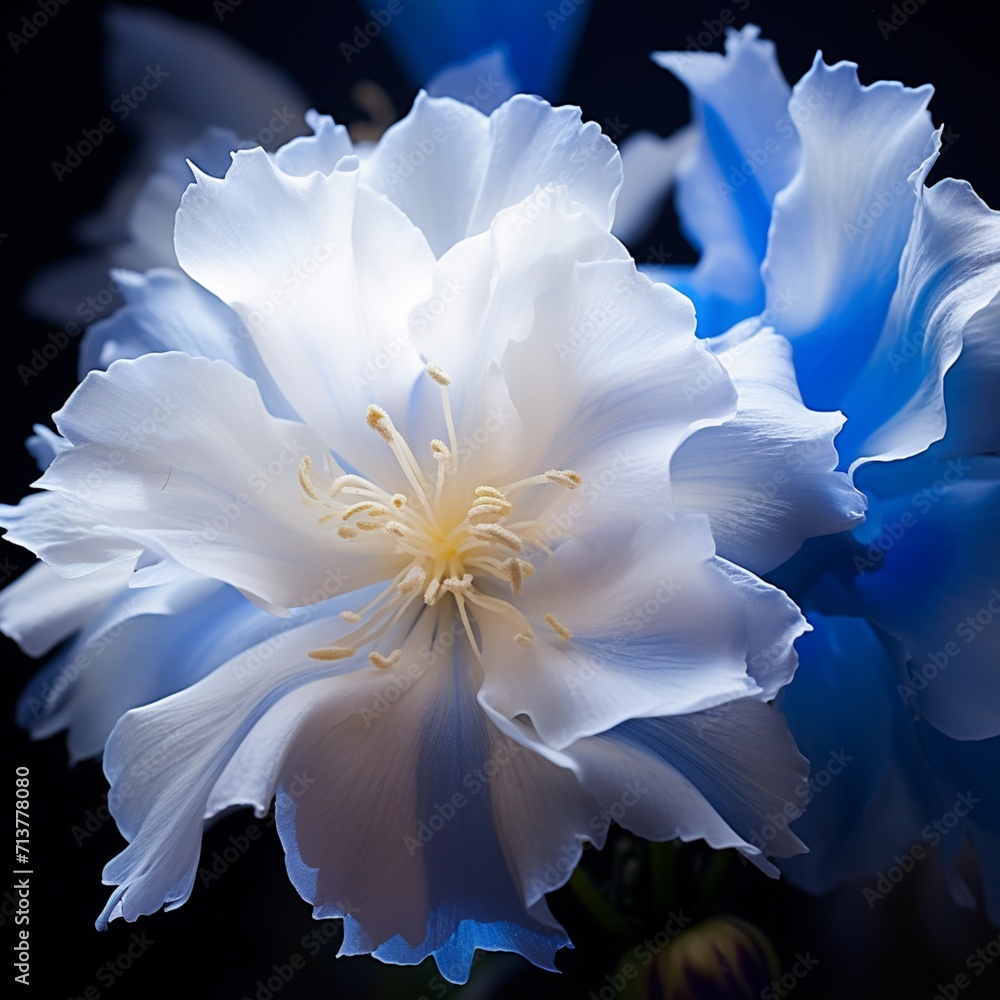 Nice light white blue flower image Generative AI