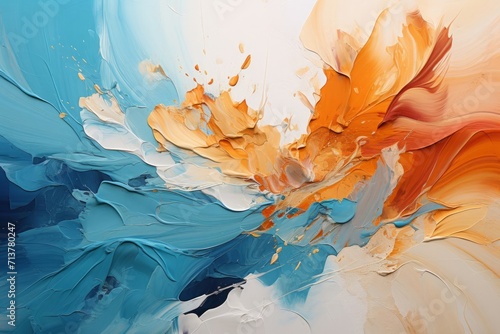 Abstract Color Explosion - Dynamic Paint Swirls and Splashes