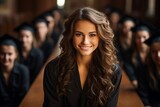 Smiling Graduate: Academic Success and Bright Future