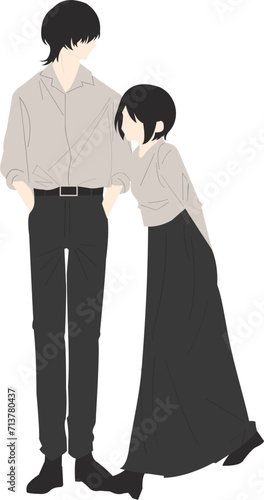 Wallpaper Mural Manwha Inspired Romantic Shy Couple Torontodigital.ca