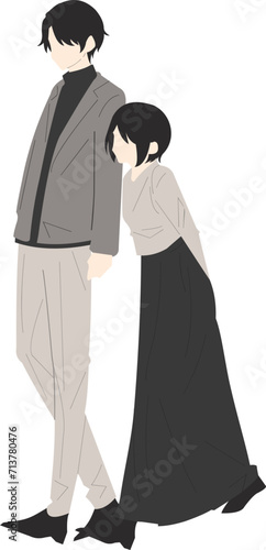 Wallpaper Mural Manwha Inspired Romantic Shy Couple Torontodigital.ca