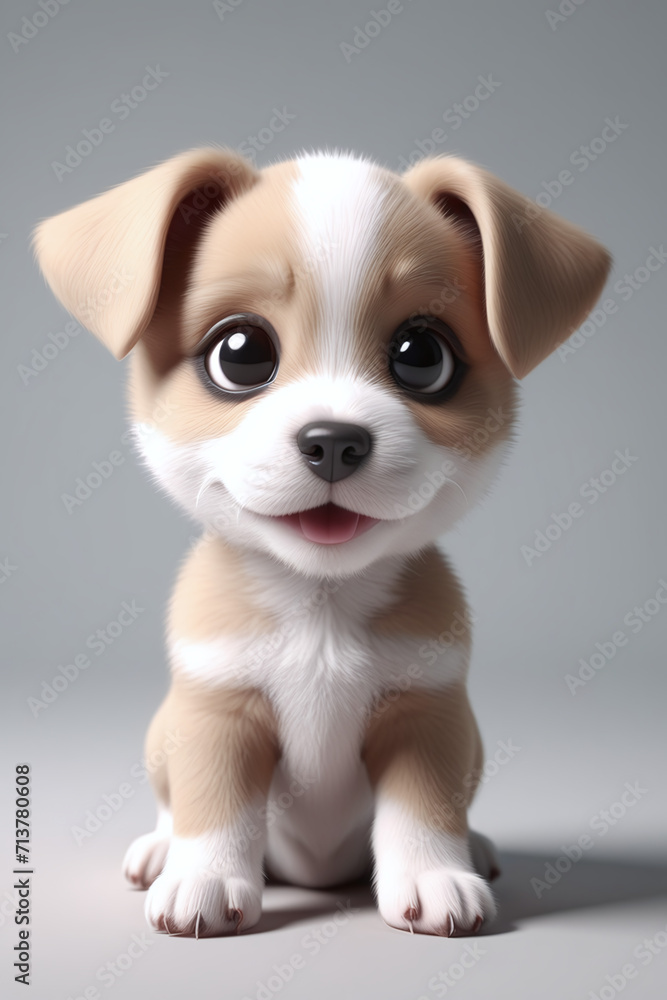 Cartoon illustration of a puppy Cartoon illustration of a puppy