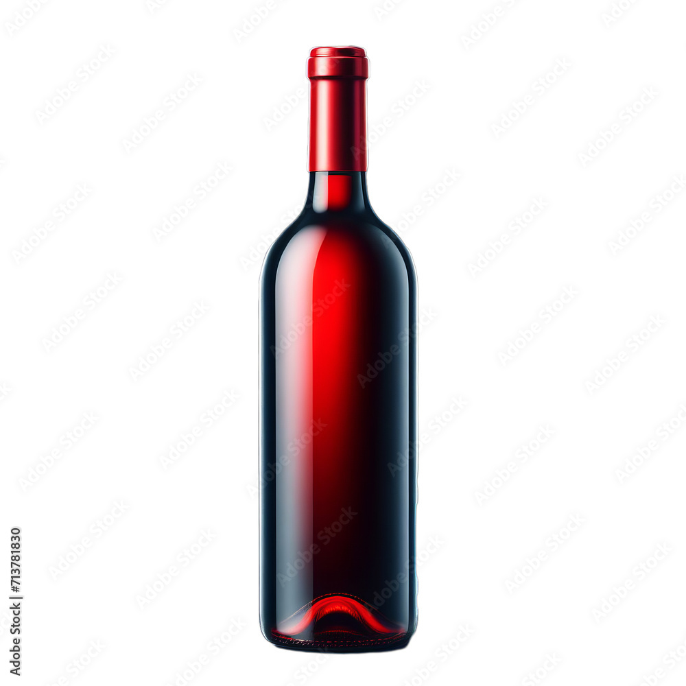 Red Wine bottle isolated on transparent background, png Red Wine bottle isolated on transparent background, png