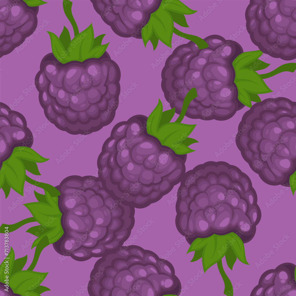 Vector Blackberry Seamless Pattern featuring Vector Blackberry Seamless Pattern featuring