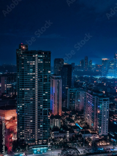 city skyline at night (ID: 713783887)