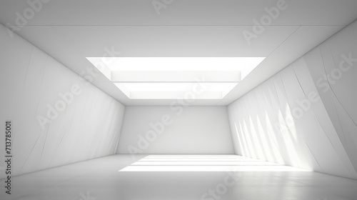 Wallpaper Mural 3d stimulate of white interior space with sunlight Torontodigital.ca