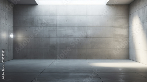 abstract of empty concrete room with light 3d rendering © Aura
