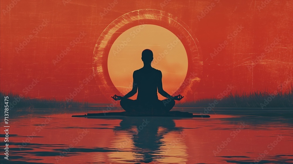 Meditation and spiritual practice, symbolizing the practice of mindfulness and inner reflection.