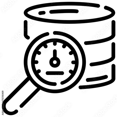 database performance outline vector icon