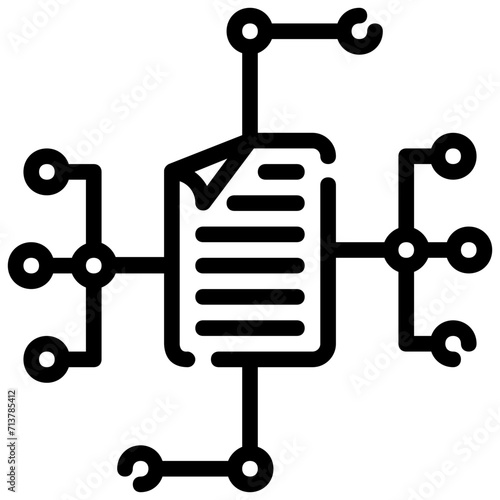 document sharing outline vector icon