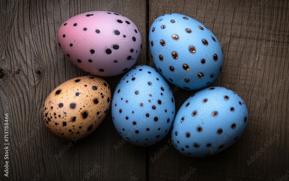 easter eggs on wooden background easter eggs on wooden background