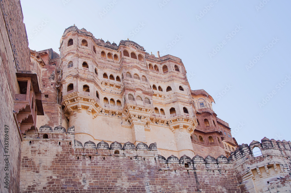 Mehrangarh Fort, Jodhpur, Rajasthan, India, Asia. Background. Backdrop. Wallpaper.