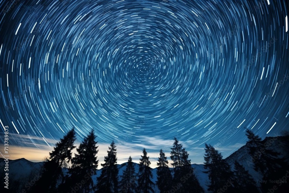 A celestial formation in the night sky resembling a beautiful dream. Generative AI