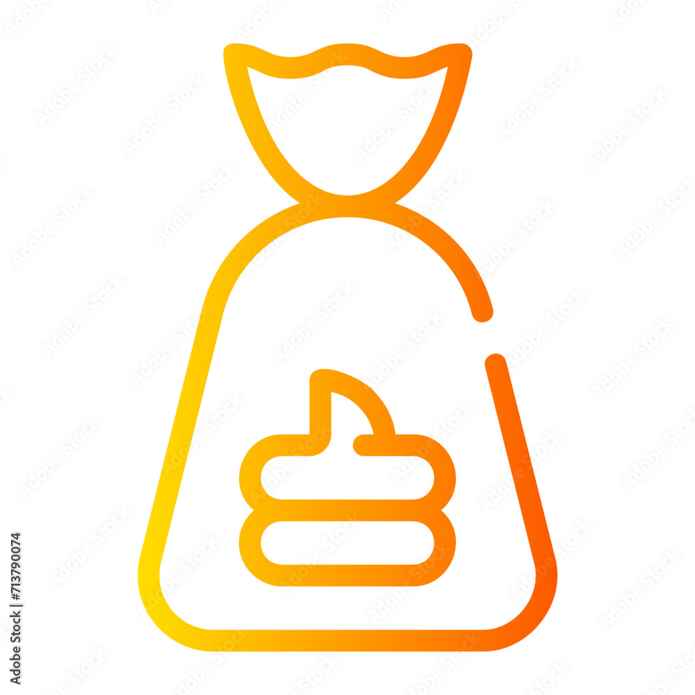Obraz premium pets poop gradient icon