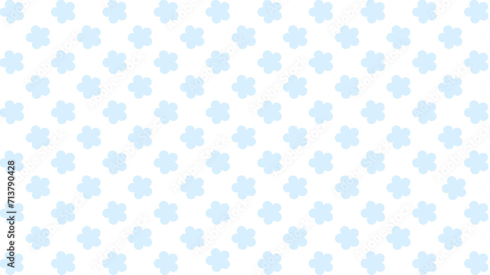 Seamless pattern with blue flowers