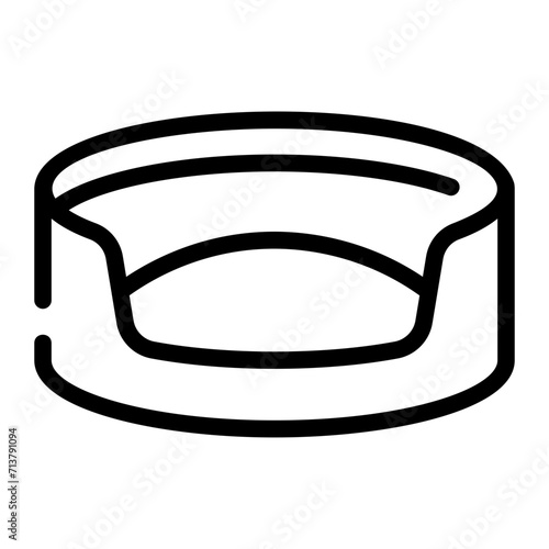 pet bed line icon