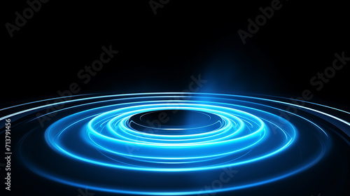 blue light effect with on black background 3d rendering © Aura